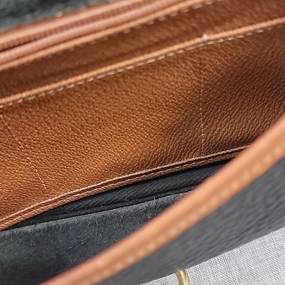 Dooney & Bourke Vintage Pebbled Leather Black Equestrian Cross-body Shoulder Bag - Picture 13 of 15